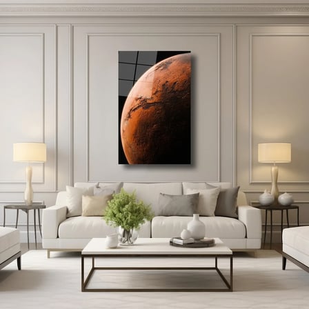 Mars'ın Yüzü Cam Tablo 35x50 cm