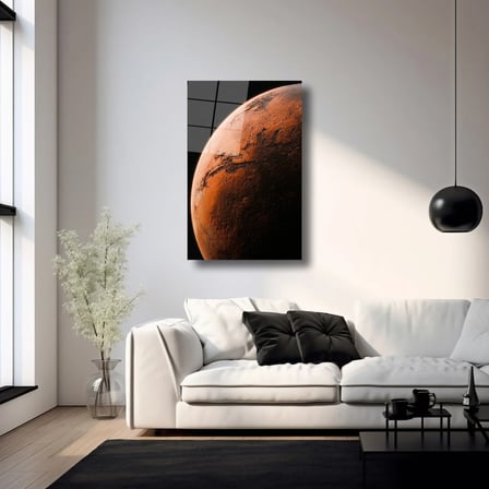 Mars'ın Yüzü Cam Tablo 35x50 cm