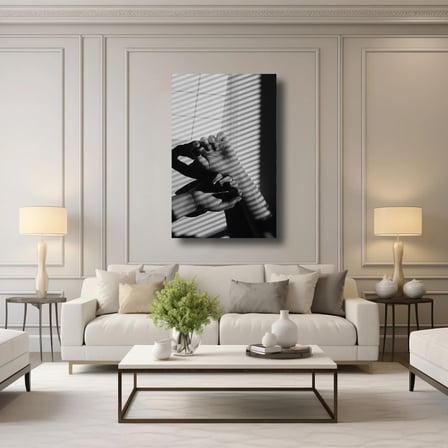 Sessiz Bağ Cam Tablo 35x50 cm