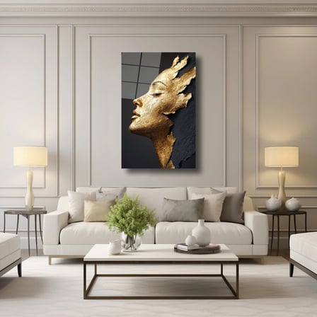 Altın Ruh Cam Tablo 80x125 cm