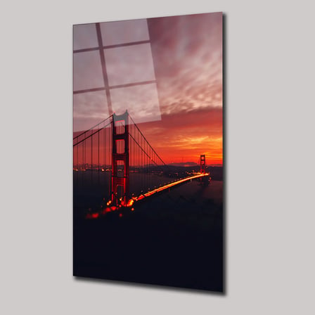 San Francisco Işığı Cam Tablo 35x50 cm