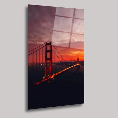 San Francisco Işığı Cam Tablo 35x50 cm