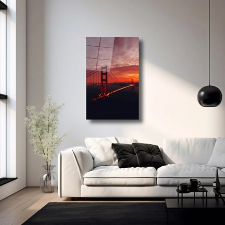 San Francisco Işığı Cam Tablo 35x50 cm