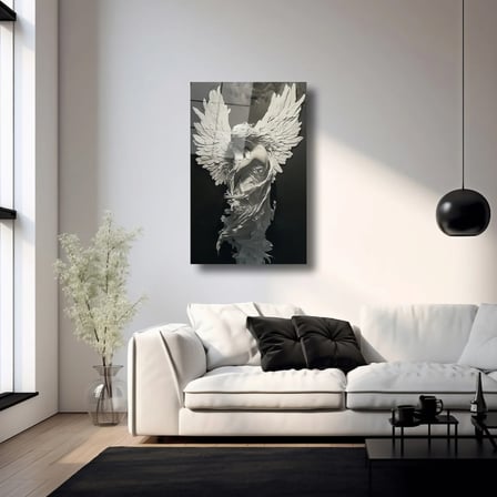 Düşen Sessizlik Cam Tablo 80x125 cm