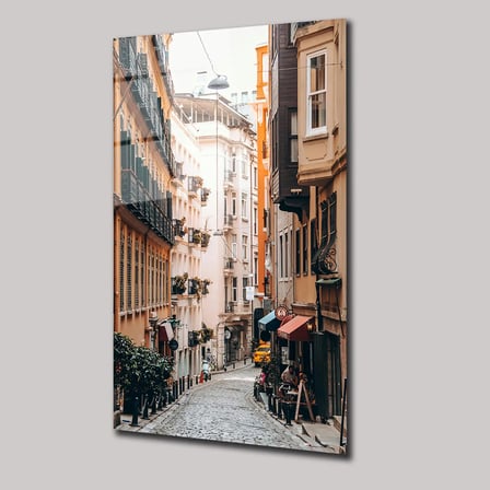 İstanbul Sokakları Cam Tablo 35x50 cm
