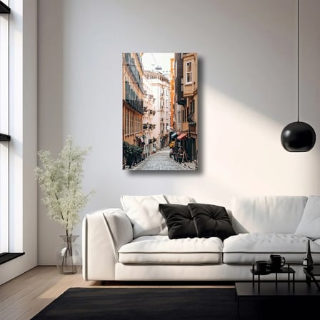 İstanbul Sokakları Cam Tablo 35x50 cm