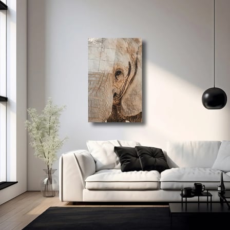 Yaşlı Fil Cam Tablo 35x50 cm