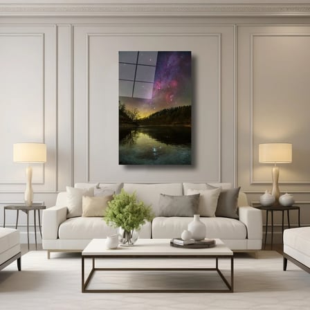 Samanyolu Manzarası Cam Tablo 35x50 cm