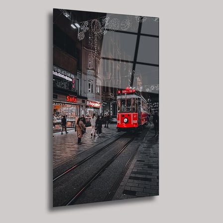 İstiklal Caddesi Cam Tablo 35x50 cm