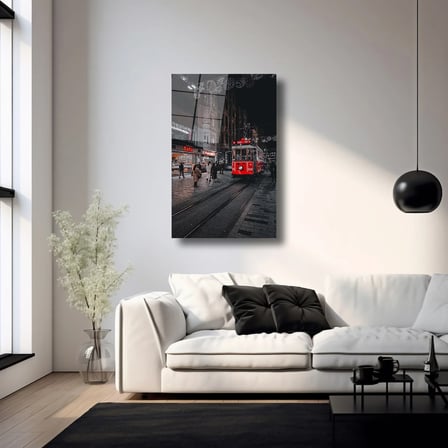 İstiklal Caddesi Cam Tablo 35x50 cm