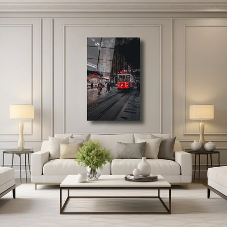 İstiklal Caddesi Cam Tablo 35x50 cm
