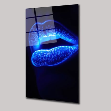 Neon Dudak Cam Tablo 35x50 cm
