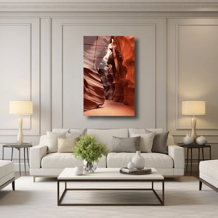 Issız Kanyon Cam Tablo 35x50 cm