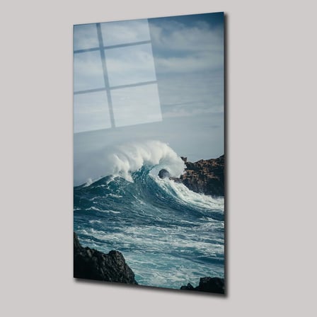 Kıyıların Sesi Cam Tablo 35x50 cm