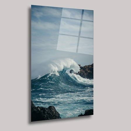 Kıyıların Sesi Cam Tablo 35x50 cm