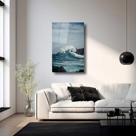 Kıyıların Sesi Cam Tablo 35x50 cm