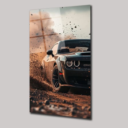 Dodge Challenger Cam Tablo 80x125 cm