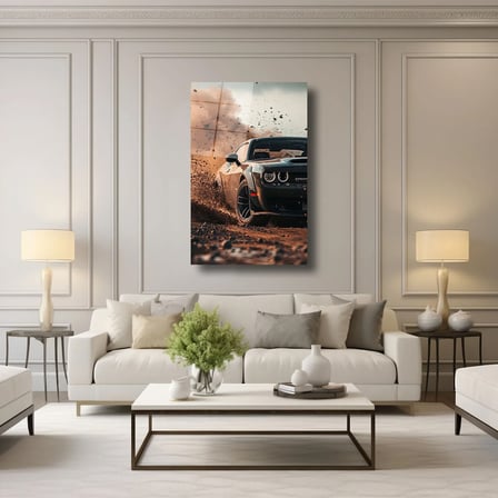 Dodge Challenger Cam Tablo 80x125 cm