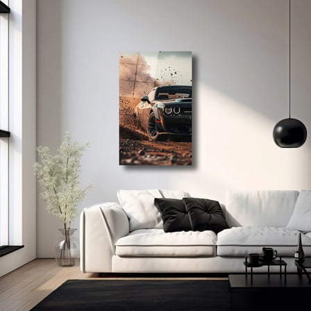 Dodge Challenger Cam Tablo 80x125 cm