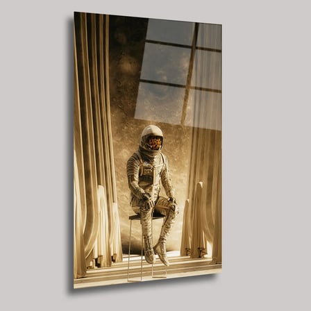 Kozmik Yalnızlık Cam Tablo 80x125 cm
