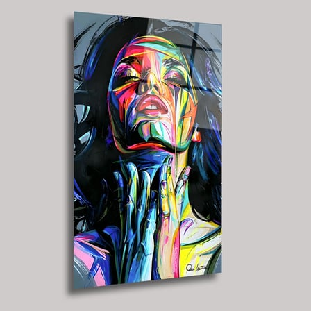 Illustration Art Woman Cam Tablo 35x50 cm