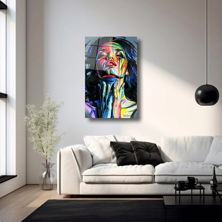 Illustration Art Woman Cam Tablo 35x50 cm