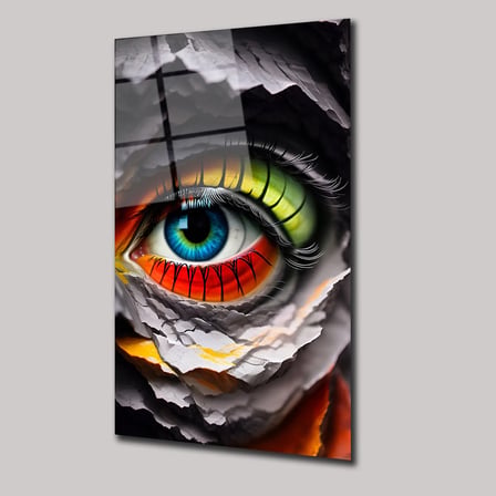 Taşlaşmış Göz Cam Tablo 35x50 cm