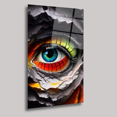 Taşlaşmış Göz Cam Tablo 35x50 cm
