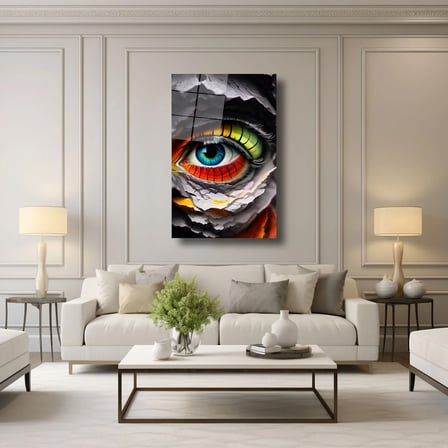 Taşlaşmış Göz Cam Tablo 35x50 cm