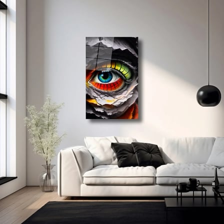 Taşlaşmış Göz Cam Tablo 35x50 cm