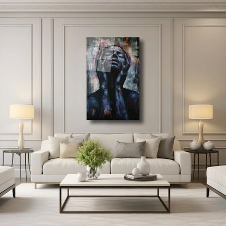 İçsel Haykırış Cam Tablo 80x125 cm