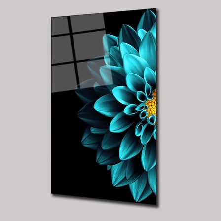 Lotus Çiçeği Cam Tablo 35x50 cm