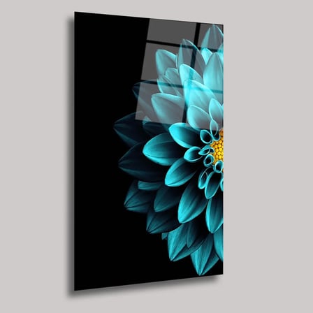 Lotus Çiçeği Cam Tablo 35x50 cm