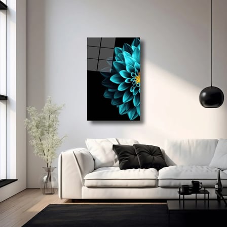 Lotus Çiçeği Cam Tablo 35x50 cm