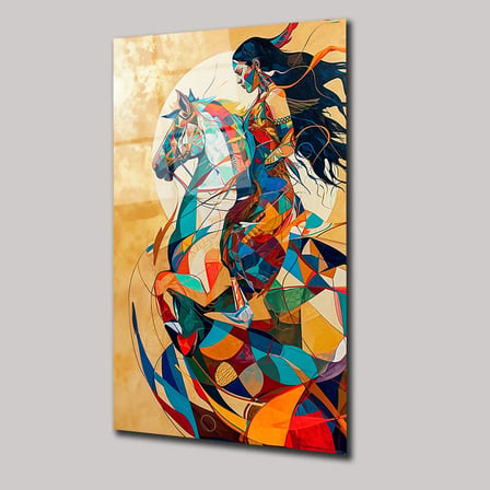 Özgürlüğün Renkleri İllüstrasyon Cam Tablo 35x50 cm