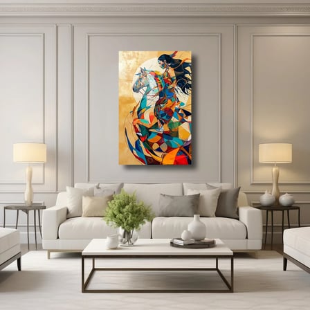 Özgürlüğün Renkleri İllüstrasyon Cam Tablo 35x50 cm