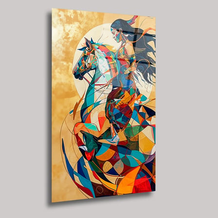Özgürlüğün Renkleri İllüstrasyon Cam Tablo 80x125 cm