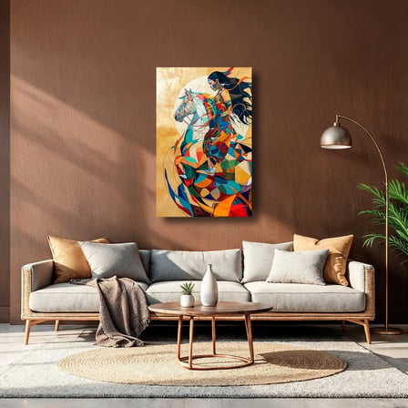Özgürlüğün Renkleri İllüstrasyon Cam Tablo 80x125 cm