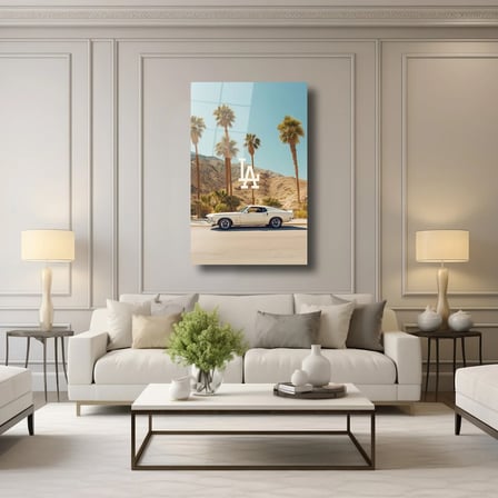 Los Angeles Rüyası Cam Tablo 35x50 cm