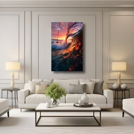 Suyun Dansı Cam Tablo 35x50 cm