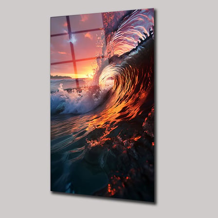 Suyun Dansı Cam Tablo 80x125 cm