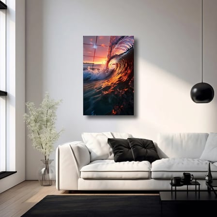 Suyun Dansı Cam Tablo 80x125 cm