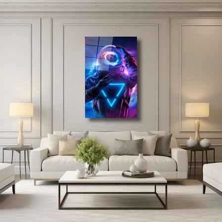 Neon Astronot Cam Tablo 35x50 cm