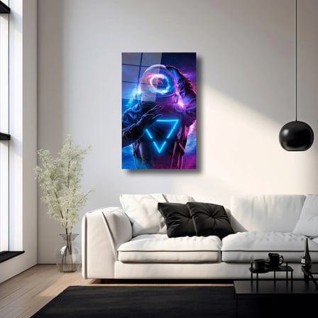 Neon Astronot Cam Tablo 35x50 cm