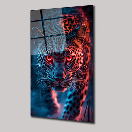 Vahşi Pars Cam Tablo 50x70 cm