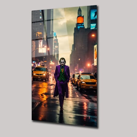 Joker 2 Cam Tablo – İkonik Film Karakteri Duvar Sanatı 35x50 cm