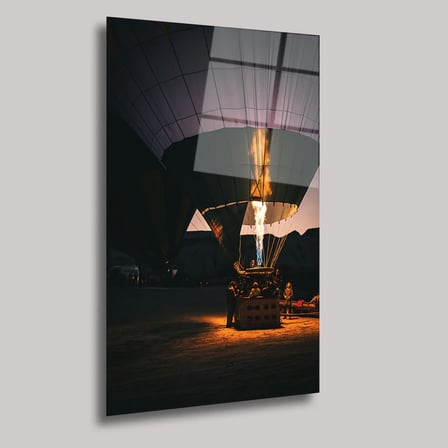 Sıcak Hava Balonu Cam Tablo 35x50 cm