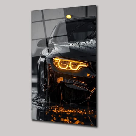 BMW M4 Serisi 2 Cam Tablo – Spor Otomobil Temalı Duvar Dekoru 35x50 cm