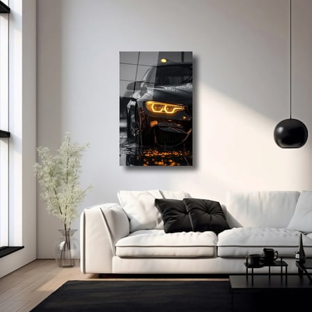 BMW M4 Serisi 2 Cam Tablo – Spor Otomobil Temalı Duvar Dekoru 35x50 cm
