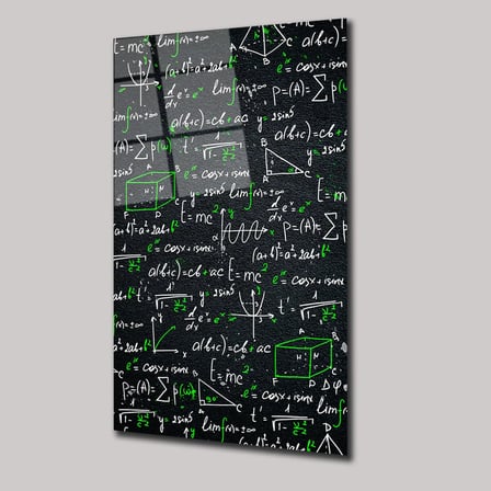 Matematik ve Fizik Formülleri Cam Tablo 35x50 cm
